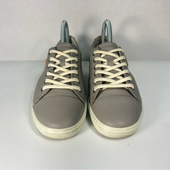 Ecco Soft 7 Oyster Grey Leather Lace-up Comfort Sneaker Shoe Casual Women’s Sz 6 - Picture 8 of 15